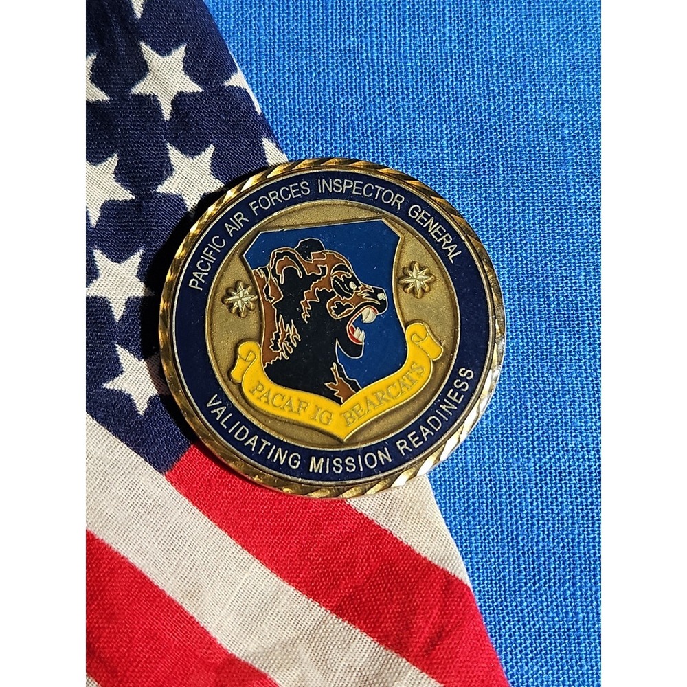 PACAF IG Bearcats Inspector General USAF US‎ Air Force Challenge Coin